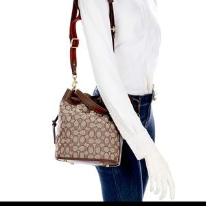 COACH Field Bucket Bag In Signature Jacquard- originally-brand new